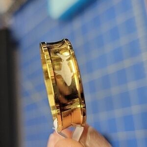 Shark Gold Tone Ring Size 13 Stainless Steel